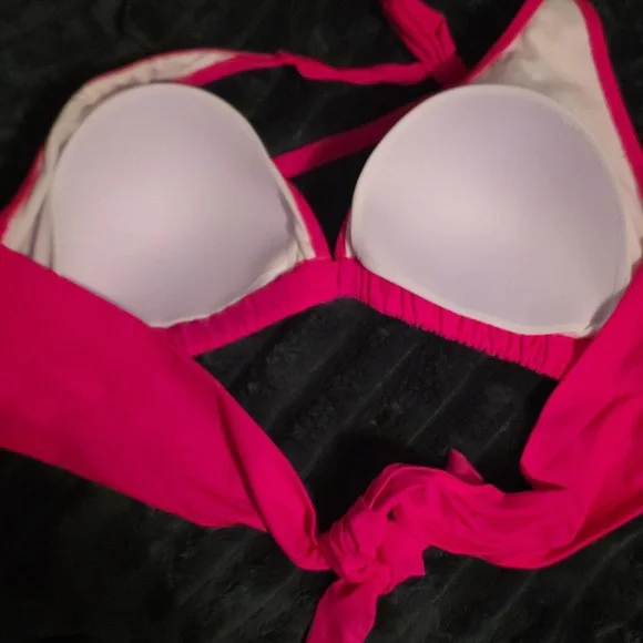 NWT Torrid Hot Pink Halter Bikini Top SIZE 3 - Picture 5 of 5
